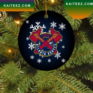 Merry Atlanta Braves Christmas Ornament