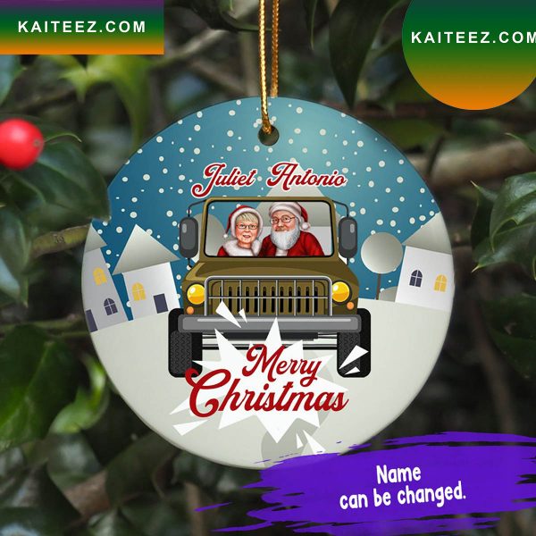 Merry Christmas Jeep Lover Christmas Ornament