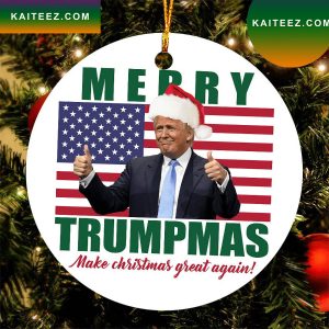 Merry Trumpmas Make Christmas Great Again Xmas Ornament Gift Christmas Ornament