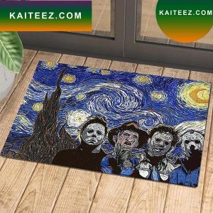 Michael Myers Horror Starry Night Doormat