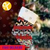 Mickey Mouse All Emotion Pattern In Red Background Christmas stocking