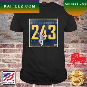 Milwaukee Brewers 2022 National League Strikeout Leader 243 Corbin Burnes T-shirt