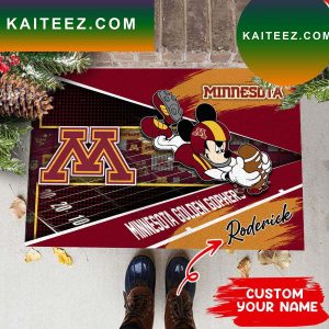 Minnesota Golden Gophers NCAA3 Custom Name For House of real fans Doormat