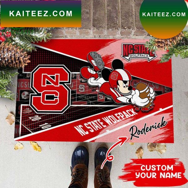 NC State Wolfpack NCAA3 Custom Name For House of real fans Doormat