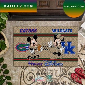 NCAA Gators vs Wildcats Gucci Mickey Minnie Mouse Disney Doormat