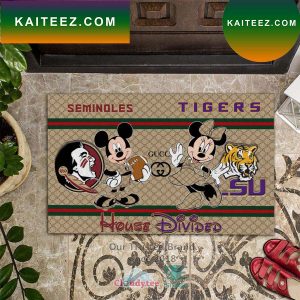 NCAA Seminoles vs Tigers Gucci Mickey Minnie Mouse Disney Doormat