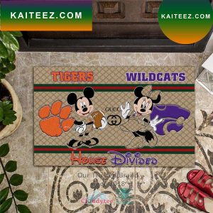 NCAA Tigers vs Wildcats Gucci Mickey Minnie Mouse Disney Doormat