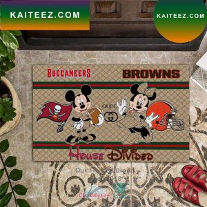 NFL Buccaneers vs Browns Gucci Mickey Minnie Mouse Disney Doormat