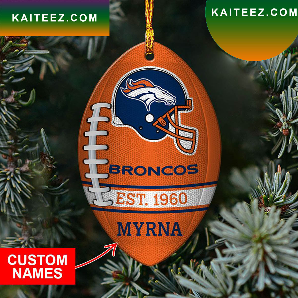 Custom Name And Number NFL Denver Broncos Christmas Sweater