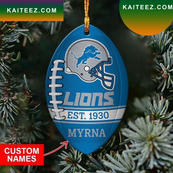 NFL Detroit Lions Christmas Ornament