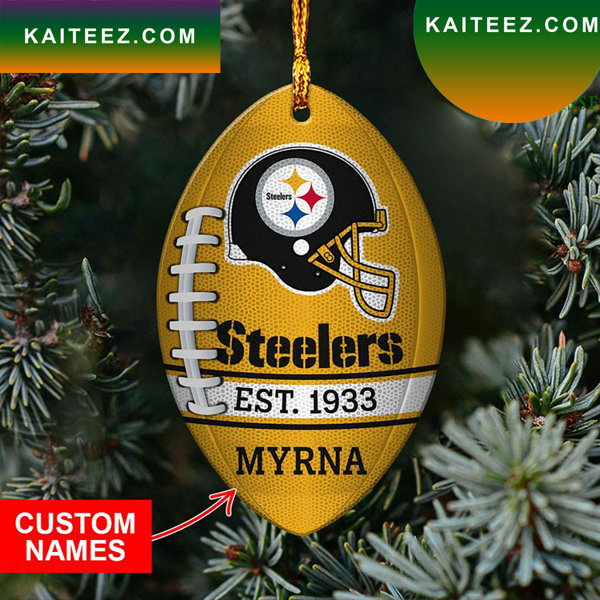 Mickey Mouse NFL Pittsburgh Steelers Christmas Ornament - LIMITED EDITION