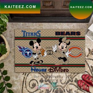 NFL Titans vs Bears Gucci Mickey Minnie Mouse Disney Doormat
