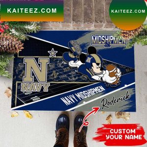 Navy Midshipmen NCAA3 Custom Name  For House of real fans  Doormat