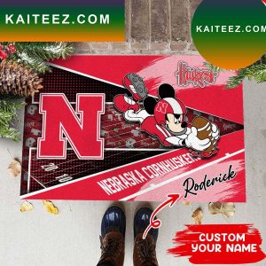 Nebraska Cornhuskers NCAA2 Custom Name For House of real fans Doormat