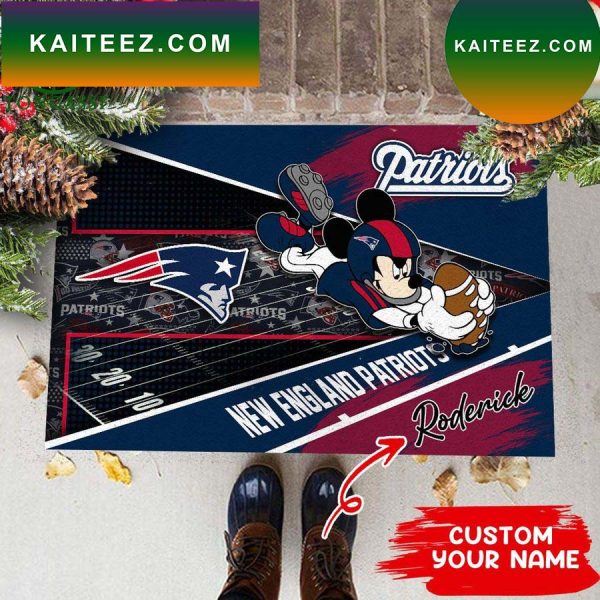 New England Patriots NFL Custom Name House of fans  Doormat