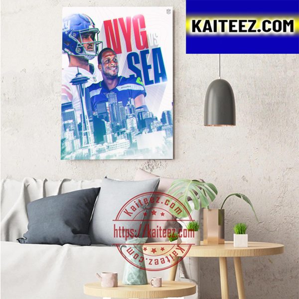 New York Giants Vs Seattle Seahawks Game Of The Week In NFL Art Decor Poster Canvas