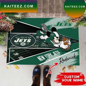 New York Jets NFL Custom Name House of fans  Doormat