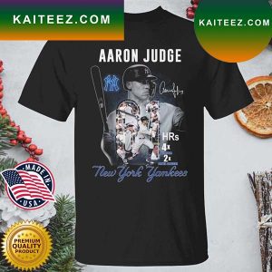 New York Yankees Aaron Judge 61 Hrs 4x All Star 2x Silver Slugger Signature T-shirt