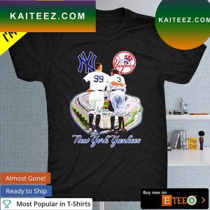 New York Yankees Aaron Judge and Babe Ruth signature T-shirt