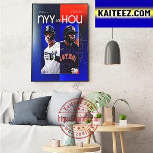 New York Yankees vs Houston Astros 2022 ALCS MLB Postseason Art Decor Poster Canvas