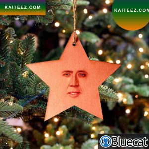 Nicolas Cage Gesicht Star Christmas Ornament