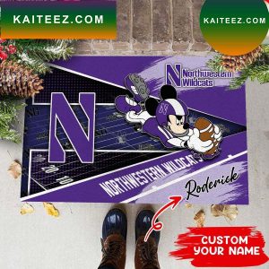 Northwestern Wildcats NCAA1 Custom Name For House of real fans  Doormat