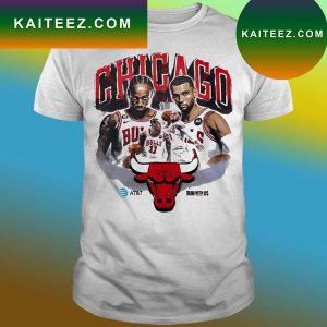 Official Chicago Bulls Zach Lavine Demar Derozan At And T Run With Us T-shirt