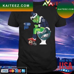 Official The Grinch Dallas Cowboys Philadelphia Eagles Washington Redskins and New York Giants toilet paper T-shirt
