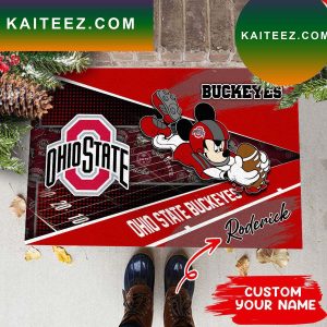Ohio State Buckeyes NCAA1 Custom Name For House of real fans Doormat