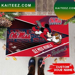 Ole Miss Rebels NCAA2 Custom Name For House of real fans  Doormat