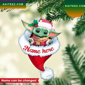 Personalized Baby Yoda Custom Christmas Ornament