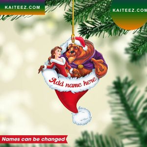 Personalized Beauty And The Beast Custom Christmas Ornament