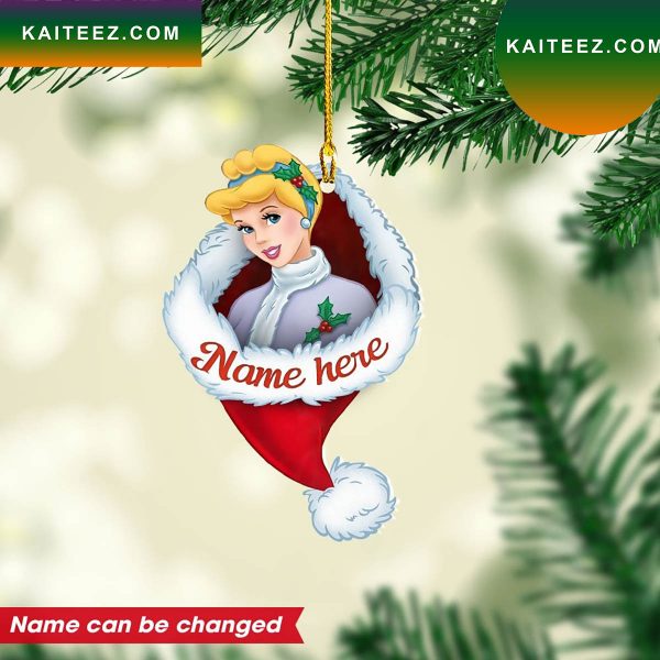 Personalized Cinderella Disney Custom Christmas Ornament
