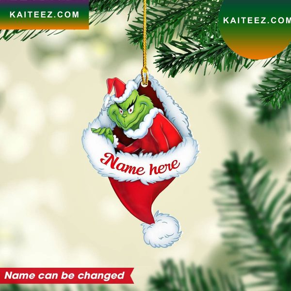 Personalized Grinch Custom Christmas Grinch Decorations Outdoor Ornament