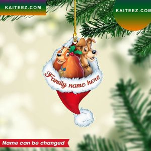 Personalized Lady And The Tramp Custom Christmas Ornament