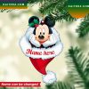 Personalized Mickey Mouse And Minnie Mouse Custom Christmas Ornament