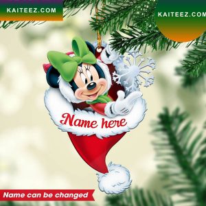 Personalized Minnie Mouse Custom Christmas Ornament