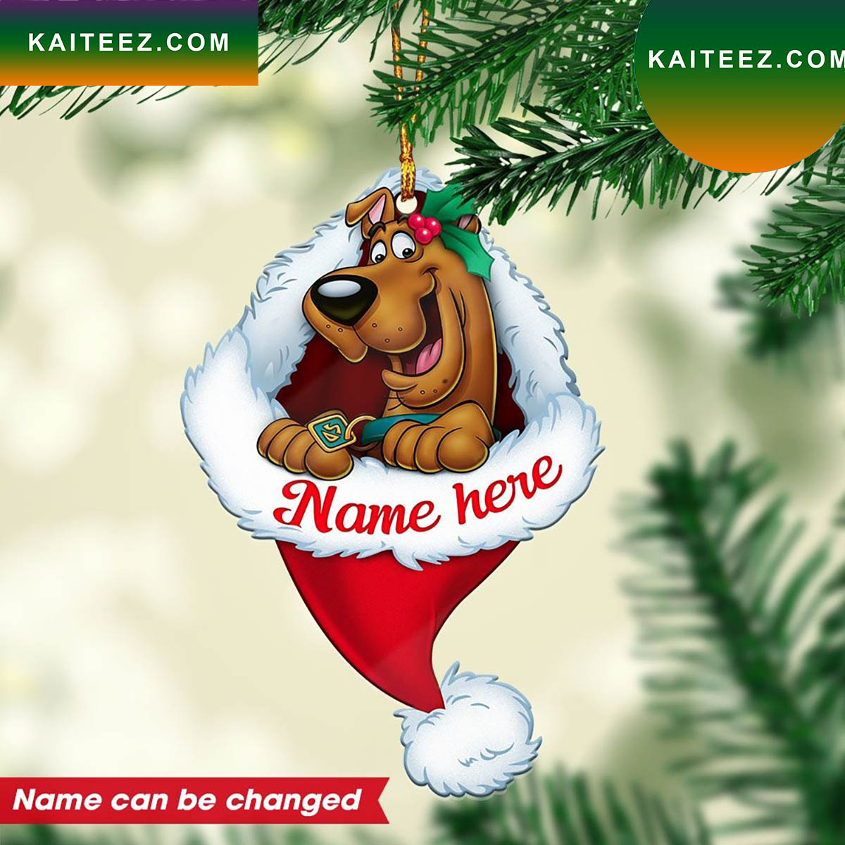Personalized Scooby Doo Custom Christmas Ornament Kaiteez