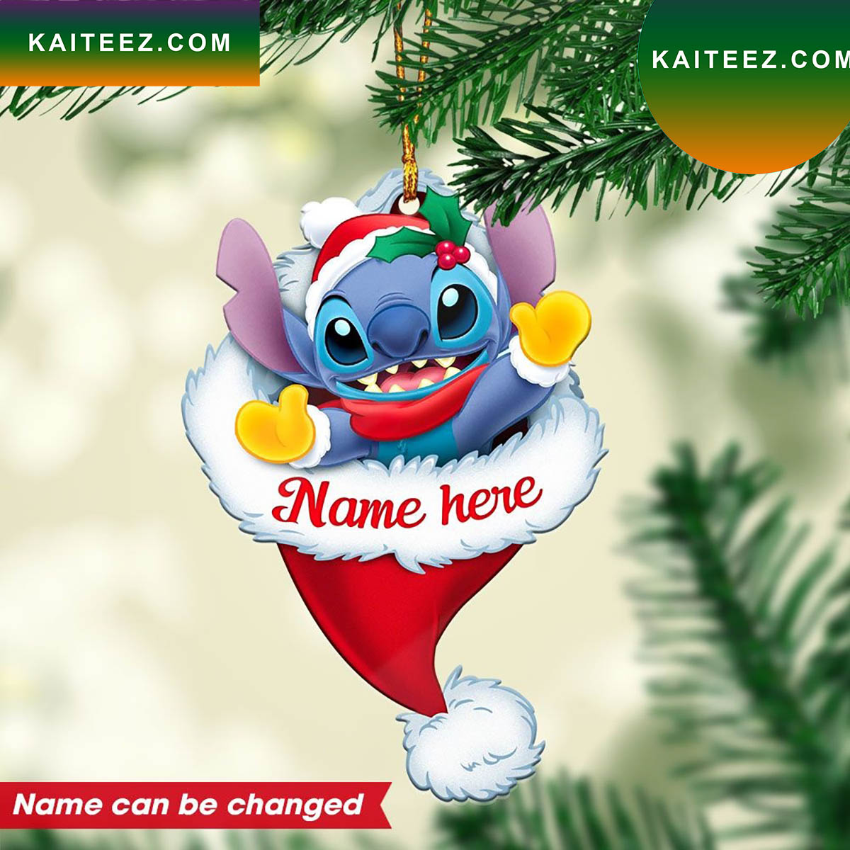 Personalized Name Stich And Lilo Christmas Ornament Stitch Custom Ornament