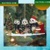 Panda Dabbing Through Snow Christmas Ornament Funny 2022 Xmas Ornament