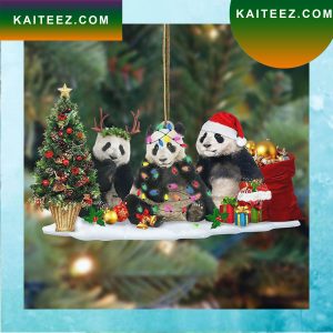 Panda Christmas Tree Ornament Cute Christmas Ornament Hanging Tree Xmas Decoration 2022 Christmas Ornament