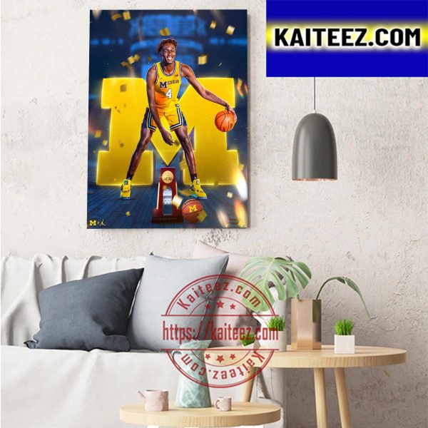 Papa Kante Commitment To Michigan Mens Basketball Art Decor Poster Canvas