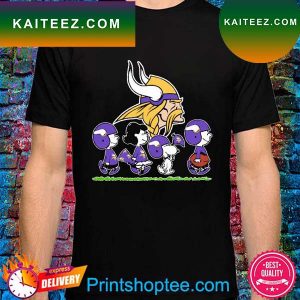 Peanuts Snoopy Football Team Cheer For The Minnesota Vikings NFL T-Shirt