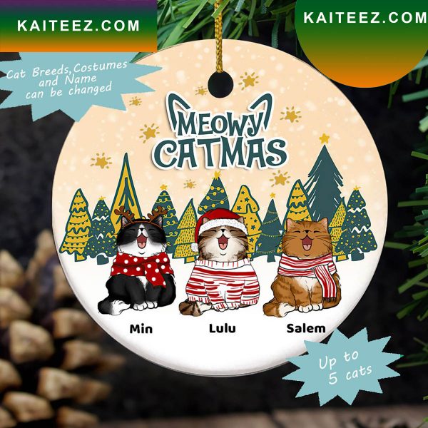 Personalised Funny Cat Christmas Ornament