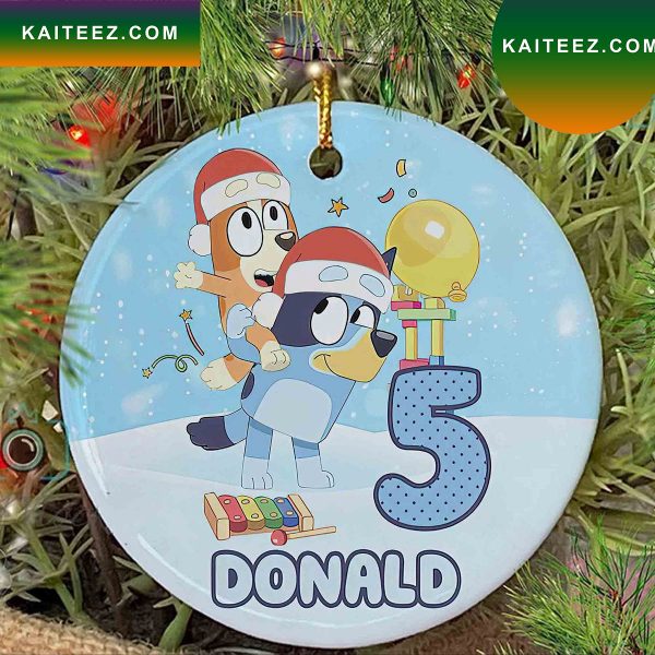 Personalized Bluey Christmas 2022 Christmas Ornament