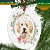 Personalized Golden Doodle Wood Christmas Ornament
