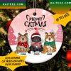 Personalized Happy Holidays Cat Christmas Ornament