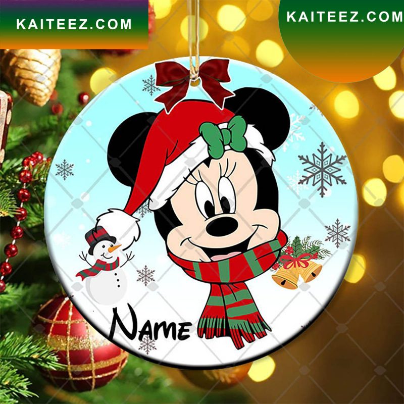 Personalized Mickey Mouse And Minnie Mouse Disney Christmas Ornament ...