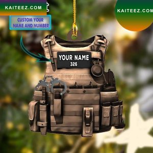 Personalized Police Bulletproof Jacket 2022 Christmas Ornament