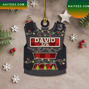 Personalized Police Bulletproof Vest Christmas Ornament